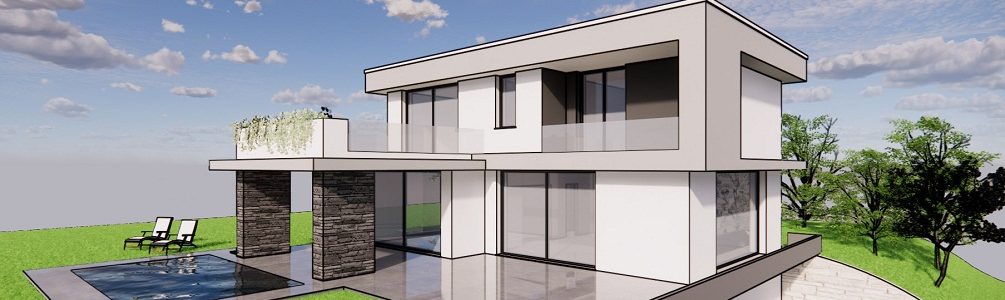 progetto su misura - Rendering casa