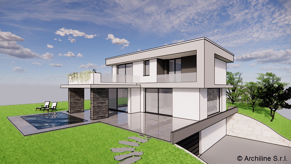 progetto su misura - Rendering casa